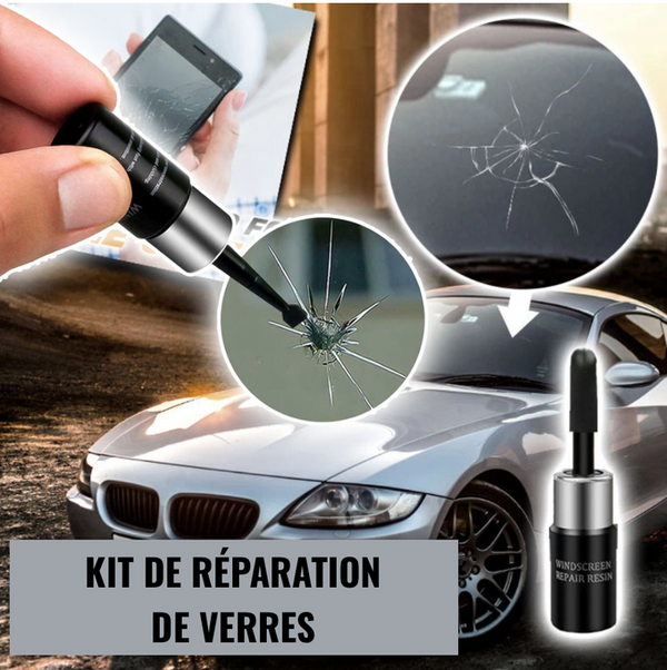 "Répare-Vitre Auto CD : Liquide de Réparation Amélioré pour Fissures de Pare-Brise, Restauration des Rayures et des Fêlures de Fenêtre - Outil de Réparation de Vitre Automobile" (CD)