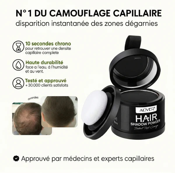 Aliver™| Camouflage Capillaire Professionnel Couleur Noire