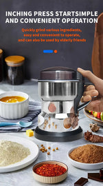 Charger l&#39;image dans la galerie, MIXEUR D&#39;EPICES, à GRAINES ELECTRIQUES 220V EN ACIER INOXYDABLE
